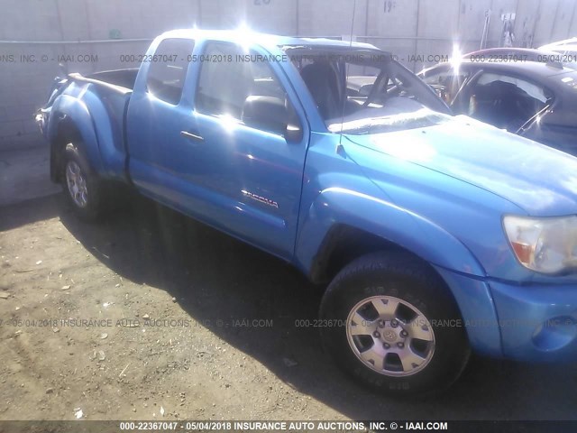 5TETU62N48Z476809 - 2008 TOYOTA TACOMA PRERUNNER ACCESS CAB BLUE photo 1