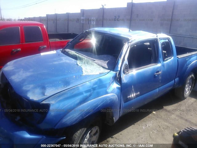 5TETU62N48Z476809 - 2008 TOYOTA TACOMA PRERUNNER ACCESS CAB BLUE photo 6