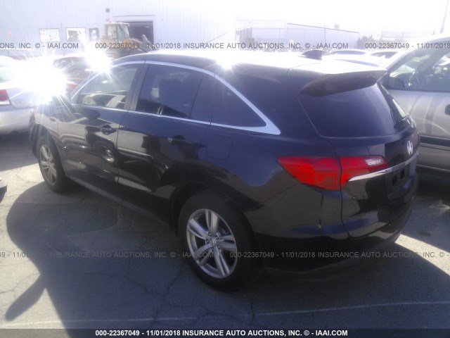 5J8TB3H56EL010841 - 2014 ACURA RDX TECHNOLOGY BLACK photo 3