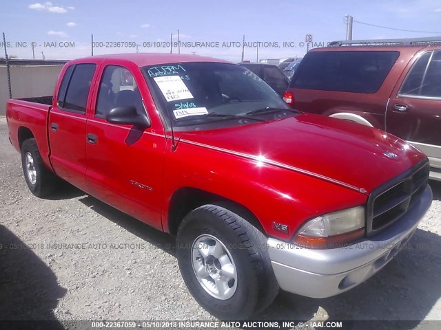 1B7GL2AX2YS751162 - 2000 DODGE DAKOTA QUAD RED photo 1