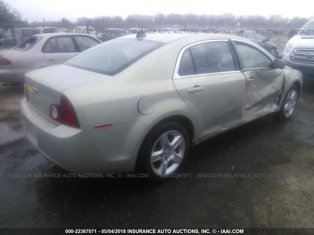 1G1ZB5E07CF218793 - 2012 CHEVROLET MALIBU LS GOLD photo 4