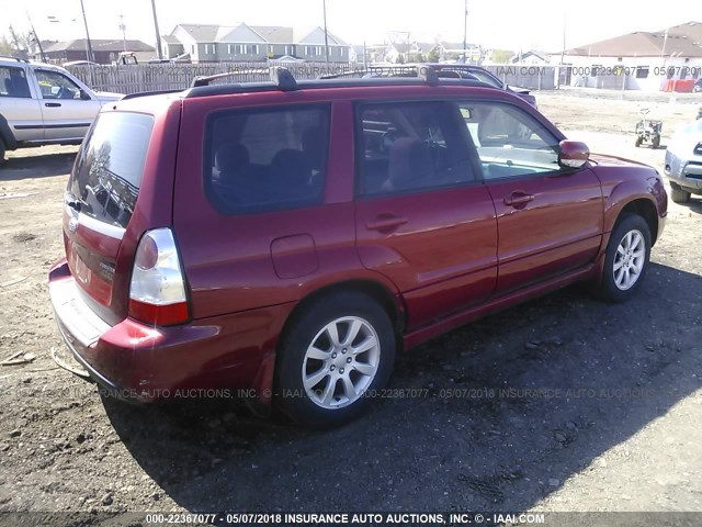 JF1SG65668H714464 - 2008 SUBARU FORESTER 2.5X PREMIUM RED photo 4