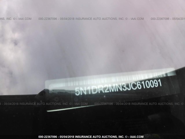 5N1DR2MN3JC610091 - 2018 NISSAN PATHFINDER S/SV/SL/PLATINUM 白色 照片 9