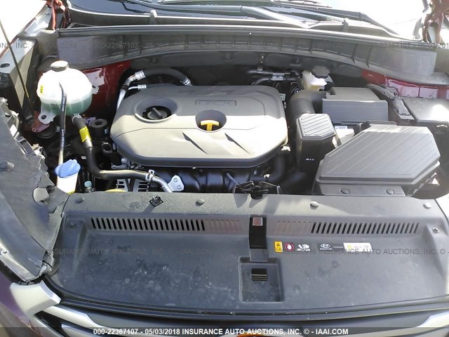 KM8J33A41JU641548 - 2018 HYUNDAI TUCSON LIMITED/SPORT AND ECO/SE BURGUNDY photo 10