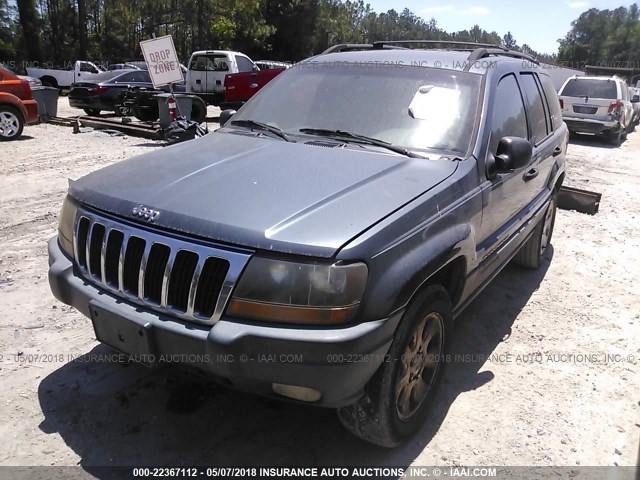 1J4GW48N51C539924 - 2001 JEEP GRAND CHEROKEE LAREDO BLUE photo 2