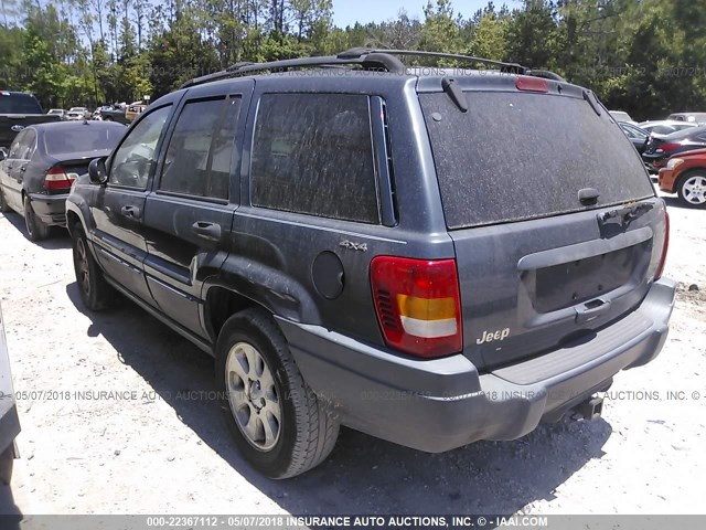 1J4GW48N51C539924 - 2001 JEEP GRAND CHEROKEE LAREDO BLUE photo 3