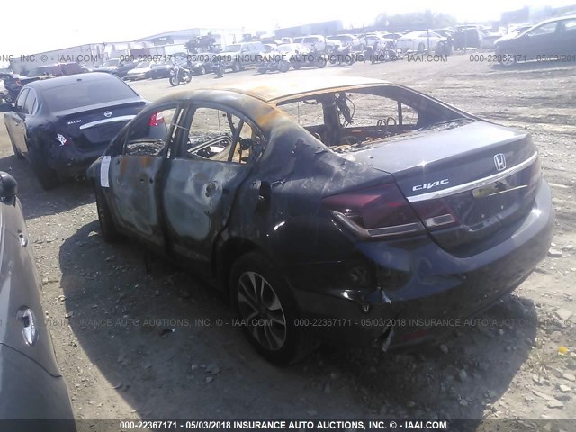 19XFB2F9XDE262157 - 2013 HONDA CIVIC EXL BLACK photo 3