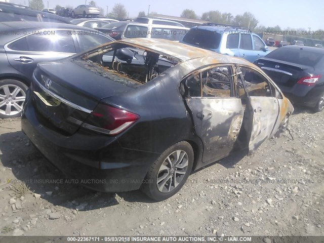 19XFB2F9XDE262157 - 2013 HONDA CIVIC EXL BLACK photo 4
