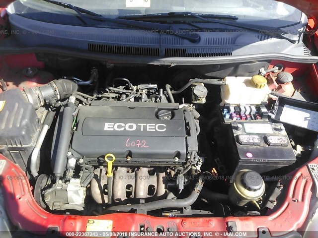 KL1TD5DE8BB128294 - 2011 CHEVROLET AVEO LS/LT 红色 照片 10