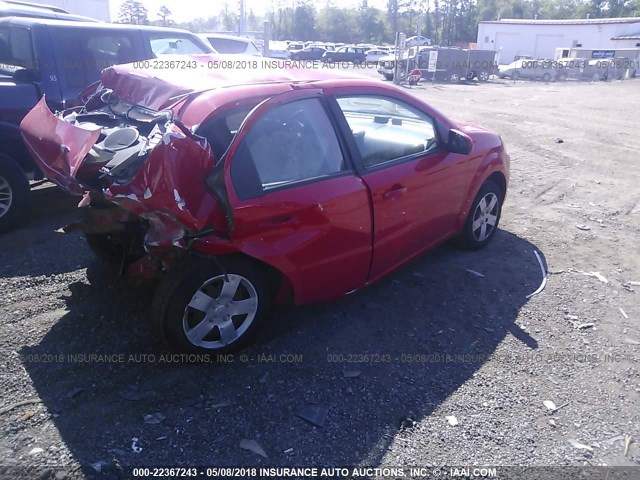 KL1TD5DE8BB128294 - 2011 CHEVROLET AVEO LS/LT 红色 照片 4