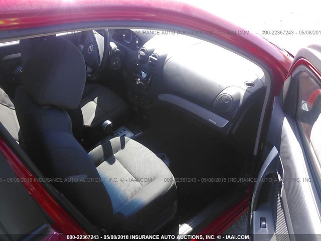 KL1TD5DE8BB128294 - 2011 CHEVROLET AVEO LS/LT 红色 照片 5