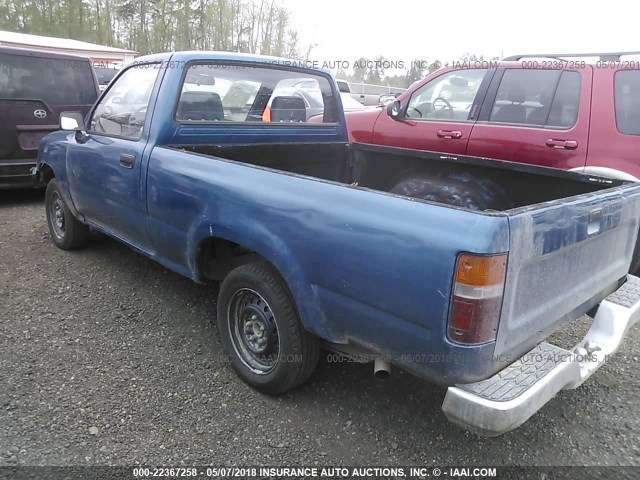 4TARN81A6PZ125911 - 1993 TOYOTA PICKUP 1/2 TON SHORT WHEELBASE STB BLUE photo 3