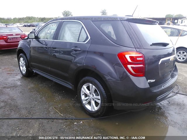 2GNALBEK4G6336258 - 2016 CHEVROLET EQUINOX LS GRAY photo 3