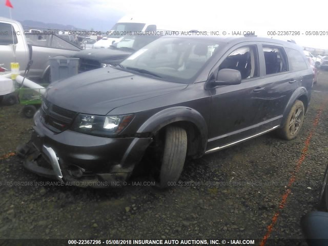 3C4PDDGG7GT108528 - 2016 DODGE JOURNEY CROSSROAD GRAY photo 2