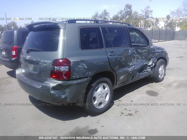 JTEDP21A250047078 - 2005 TOYOTA HIGHLANDER LIMITED GREEN photo 4