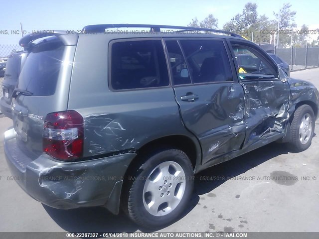 JTEDP21A250047078 - 2005 TOYOTA HIGHLANDER LIMITED GREEN photo 6