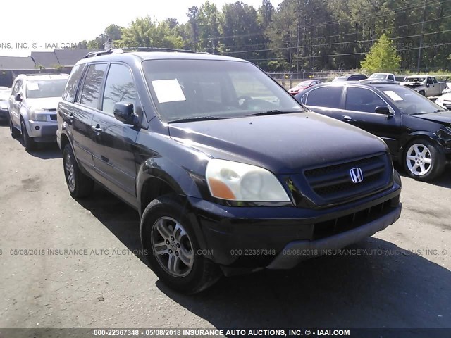 2HKYF18533H557726 - 2003 HONDA PILOT EXL BLACK photo 6