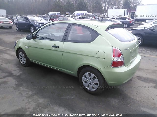 KMHCM36C19U116152 - 2009 HYUNDAI ACCENT GS GREEN photo 3