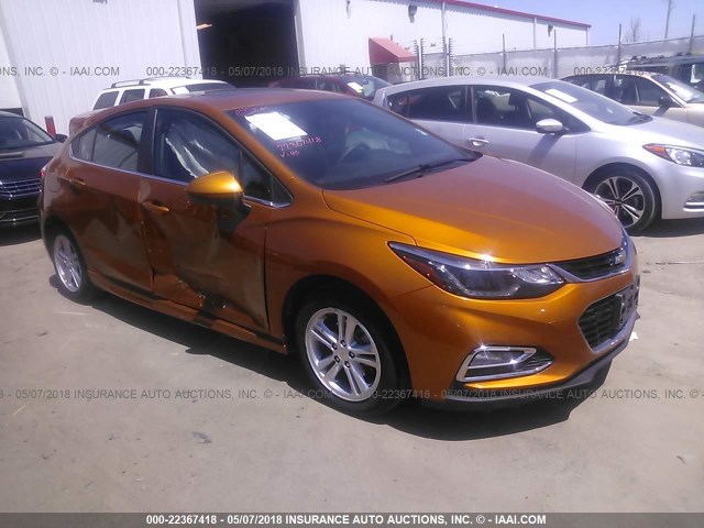 3G1BE6SM8HS576381 - 2017 CHEVROLET CRUZE LT ORANGE photo 1