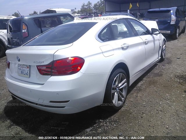 WBA4A9C54GG695723 - 2016 BMW 428 I/GRAN COUPE/SULEV WHITE photo 4