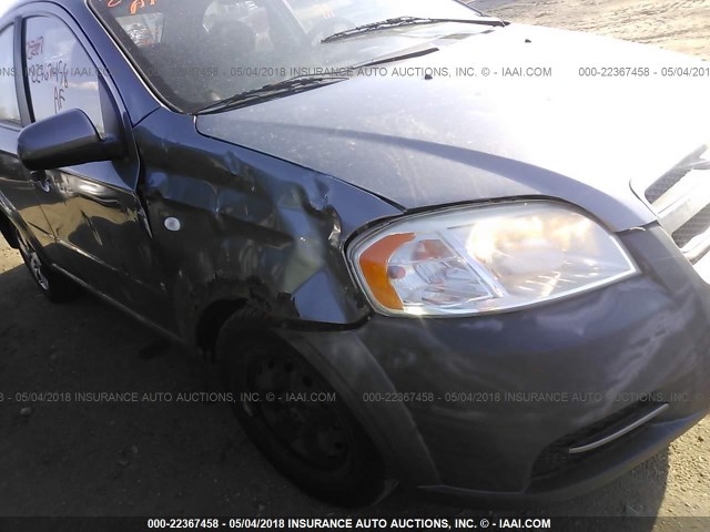 KL1TD56627B061253 - 2007 CHEVROLET AVEO LS Pewter photo 6