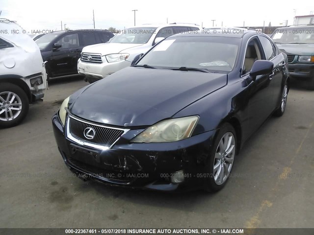 JTHCK262972009966 - 2007 LEXUS IS 250 Dark Blue photo 2