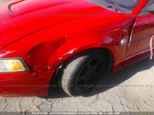 1FAFP40624F173545 - 2004 FORD MUSTANG RED photo 6