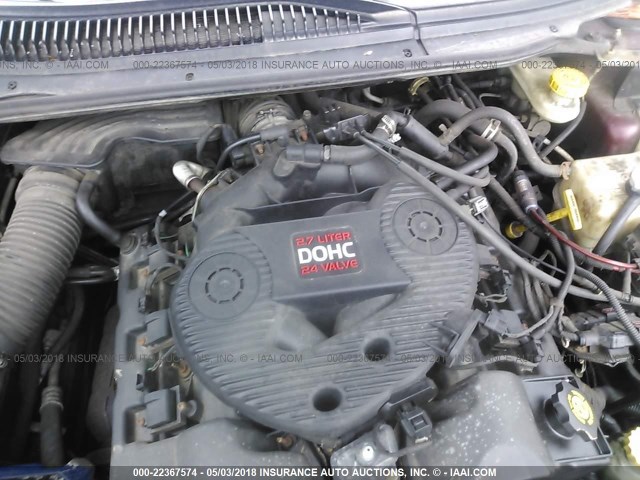 2B3HD46R3YH402219 - 2000 DODGE INTREPID BURGUNDY photo 10