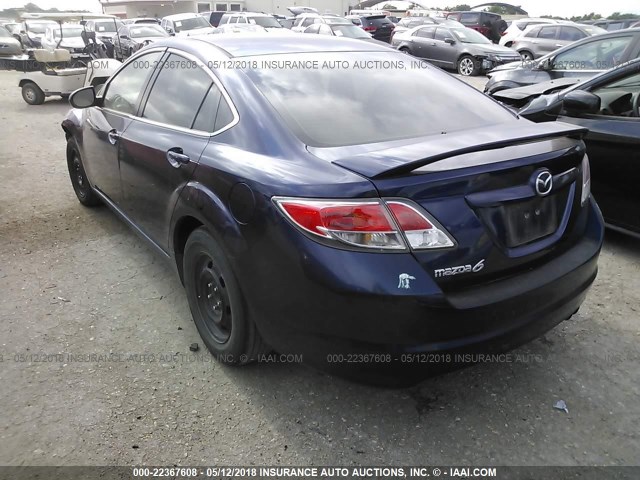 1YVHZ8BH8A5M04558 - 2010 MAZDA 6 I BLUE photo 3