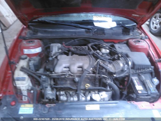 1G2NF52E54M622445 - 2004 PONTIAC GRAND AM SE1 RED photo 10