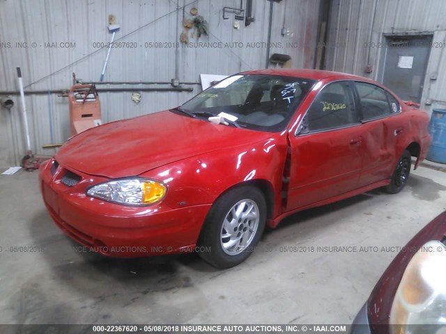 1G2NF52E54M622445 - 2004 PONTIAC GRAND AM SE1 RED photo 2