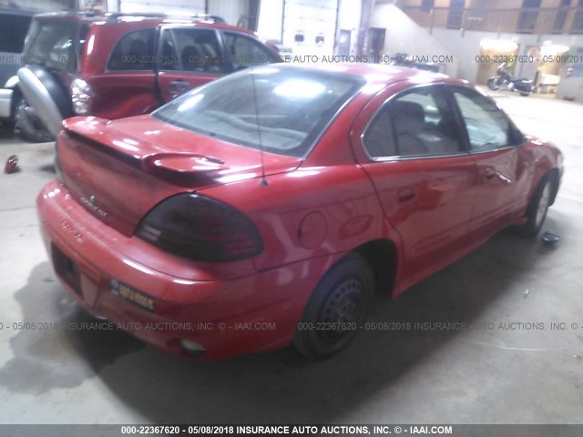 1G2NF52E54M622445 - 2004 PONTIAC GRAND AM SE1 RED photo 4