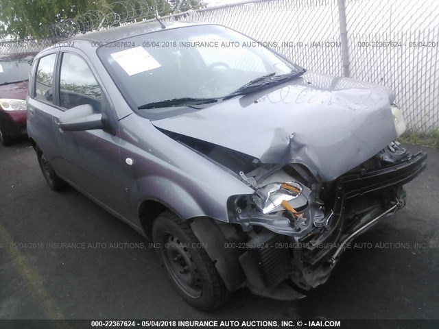 KL1TD66677B788457 - 2007 CHEVROLET AVEO LS GRAY photo 1