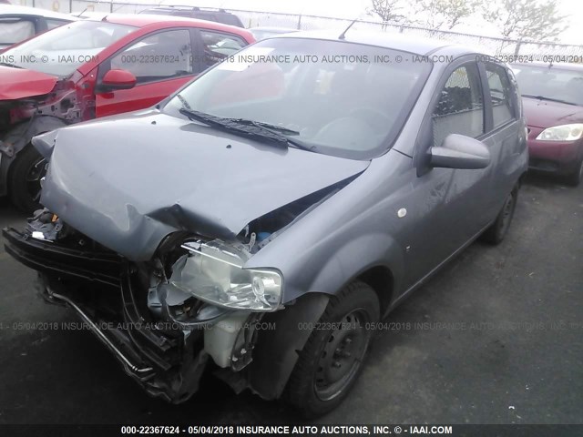 KL1TD66677B788457 - 2007 CHEVROLET AVEO LS GRAY photo 2