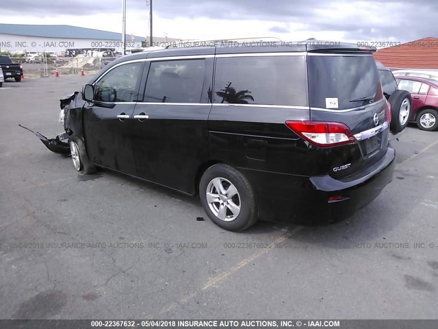 JN8AE2KP6C9033892 - 2012 NISSAN QUEST S/SV/SL/LE BLACK photo 3