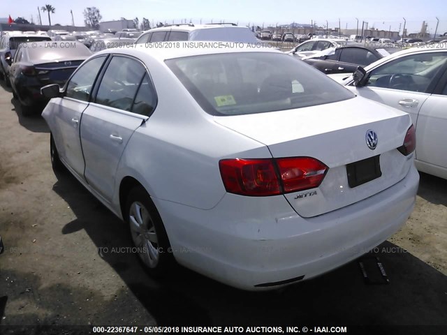 3VWDP7AJXDM380641 - 2013 VOLKSWAGEN JETTA SE 白色 照片 3