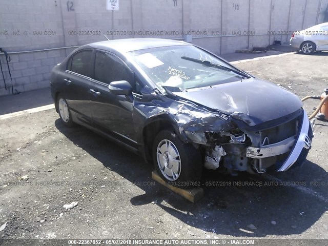 JHMFA36259S009603 - 2009 HONDA CIVIC HYBRID BLUE photo 1