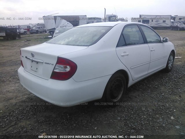 4T1BE30K14U363723 - 2004 TOYOTA CAMRY LE/XLE/SE WHITE photo 4