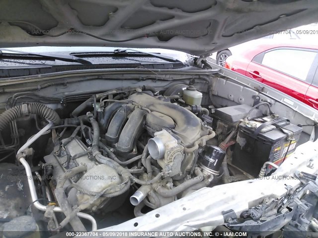 5TELU42N36Z151019 - 2006 TOYOTA TACOMA DOUBLE CAB ვერცხლისფერი ფოტო 10