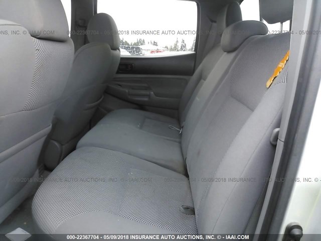 5TELU42N36Z151019 - 2006 TOYOTA TACOMA DOUBLE CAB ვერცხლისფერი ფოტო 8