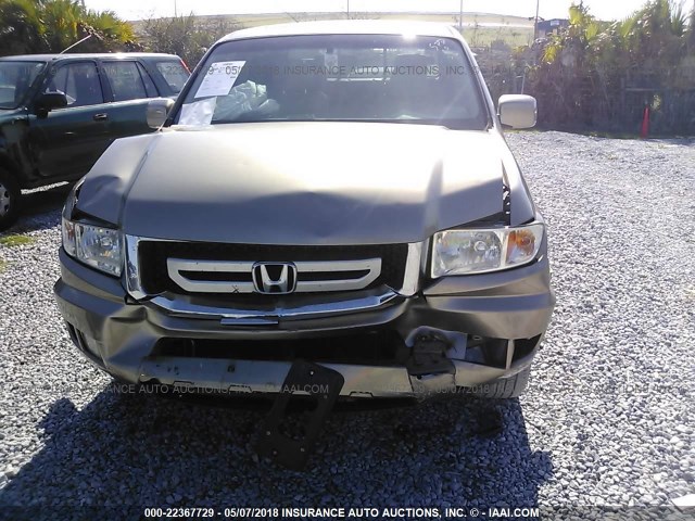 5FPYK1F53AB005757 - 2010 HONDA RIDGELINE RTL GOLD photo 6