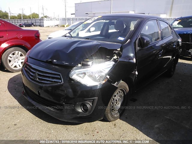 ML32F3FJ5HHF07097 - 2017 MITSUBISHI MIRAGE G4 ES შავი ფოტო 2