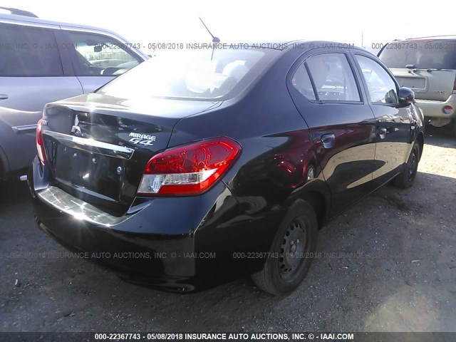 ML32F3FJ5HHF07097 - 2017 MITSUBISHI MIRAGE G4 ES შავი ფოტო 4