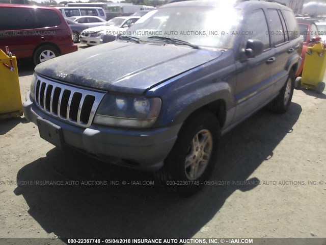 1J4GW48S02C259626 - 2002 JEEP GRAND CHEROKEE LAREDO BLUE photo 6