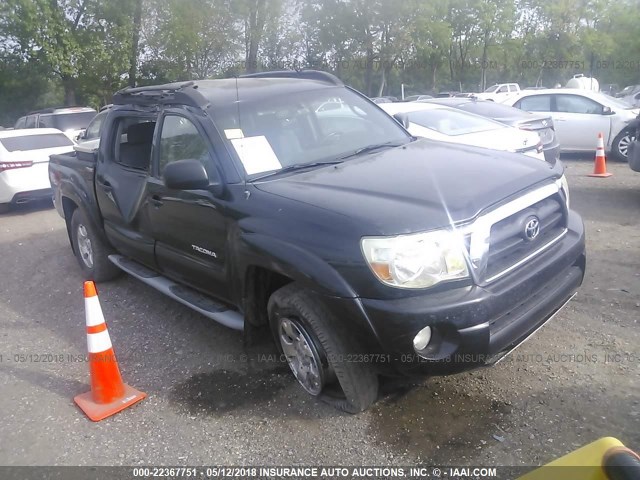 5TELU42N47Z329909 - 2007 TOYOTA TACOMA DOUBLE CAB BLACK photo 1