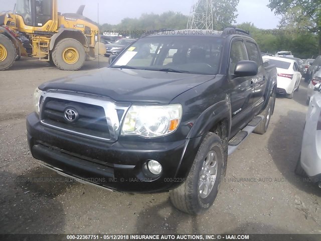 5TELU42N47Z329909 - 2007 TOYOTA TACOMA DOUBLE CAB BLACK photo 2