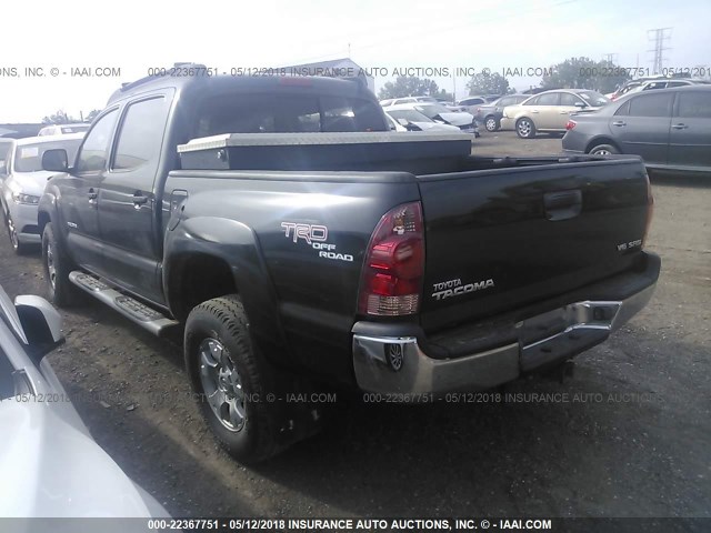 5TELU42N47Z329909 - 2007 TOYOTA TACOMA DOUBLE CAB BLACK photo 3