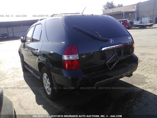 2HNYD18861H534411 - 2001 ACURA MDX TOURING BLACK photo 3