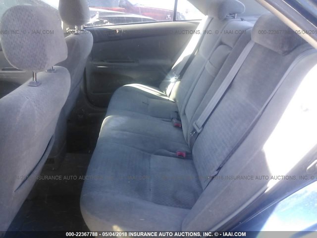 4T1BE32K62U501427 - 2002 TOYOTA CAMRY LE/XLE/SE BLUE photo 8