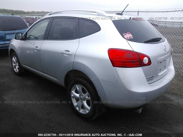 JN8AS58T69W044688 - 2009 NISSAN ROGUE S/SL SILVER photo 3